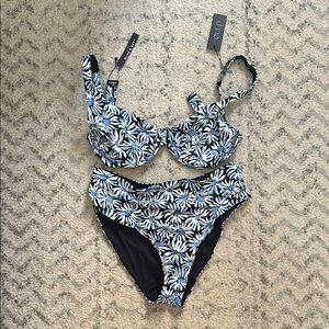 CUUP | Blue and White Floral Bikini Set